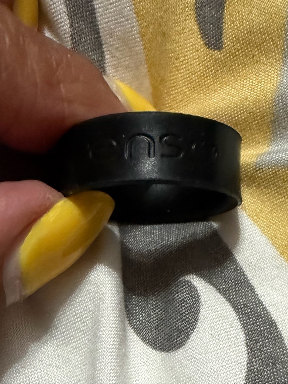 Enso Black obsidian Rise Ring Size 7 - Silicone Ring - Picture 3 of 4